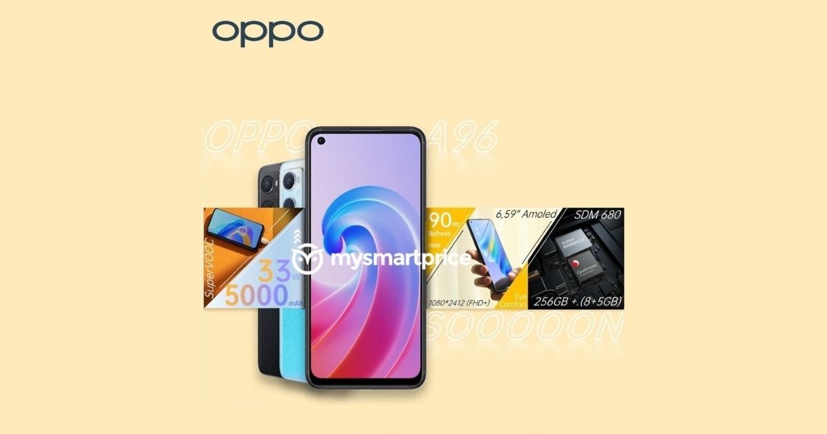 Oppo A96 4g Specifications, Renders And Retail Box Leaked: To Come With 