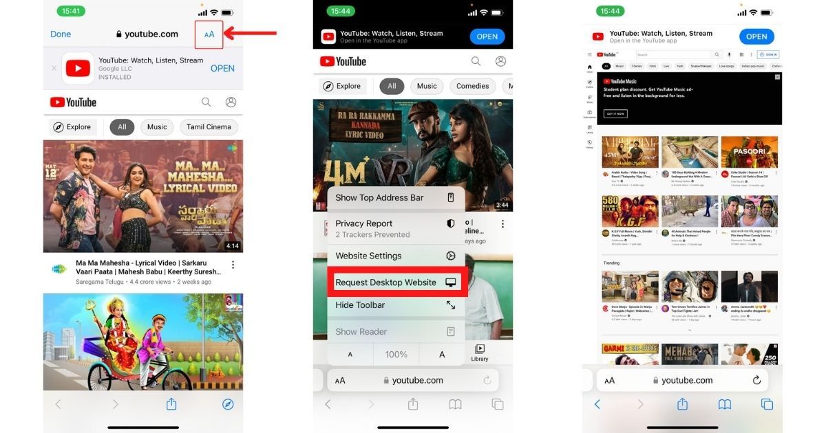 How to View YouTube Desktop Site on iPhone 1