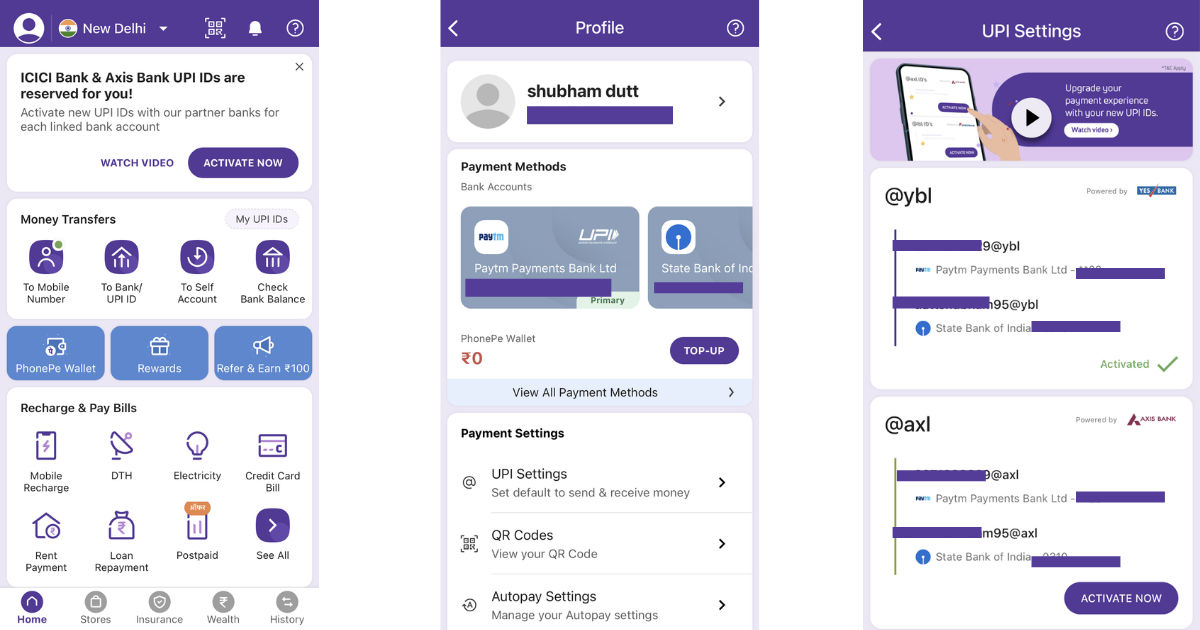 how to change my upi id name in phonepe