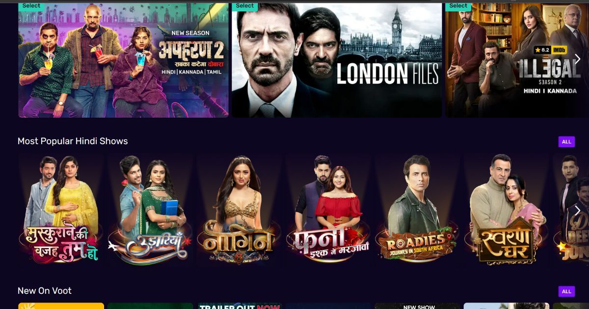 Voot 2025 tv shows