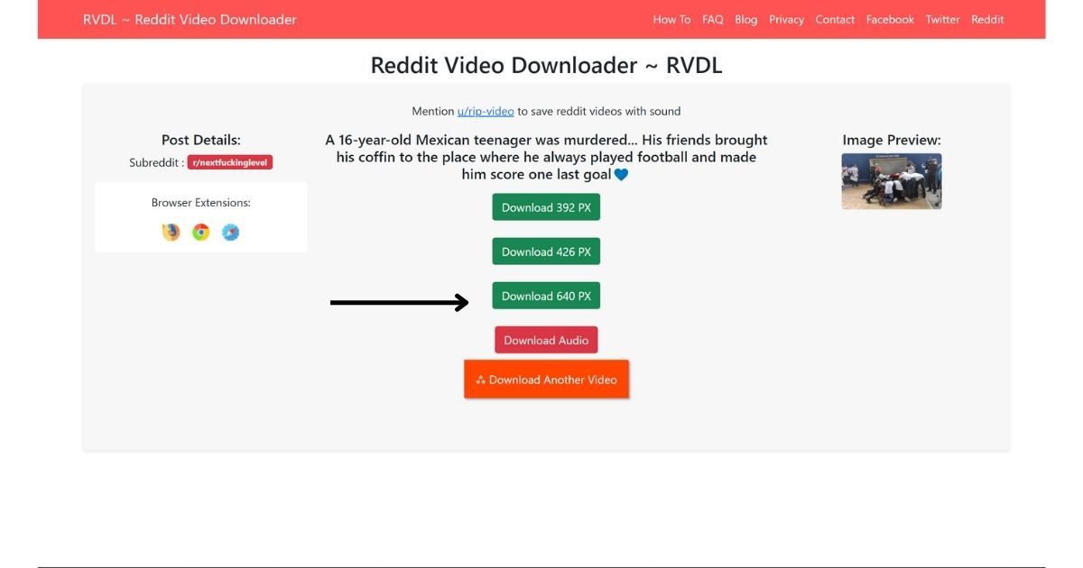 Como baixar vídeos do Reddit usando o site RedditSave