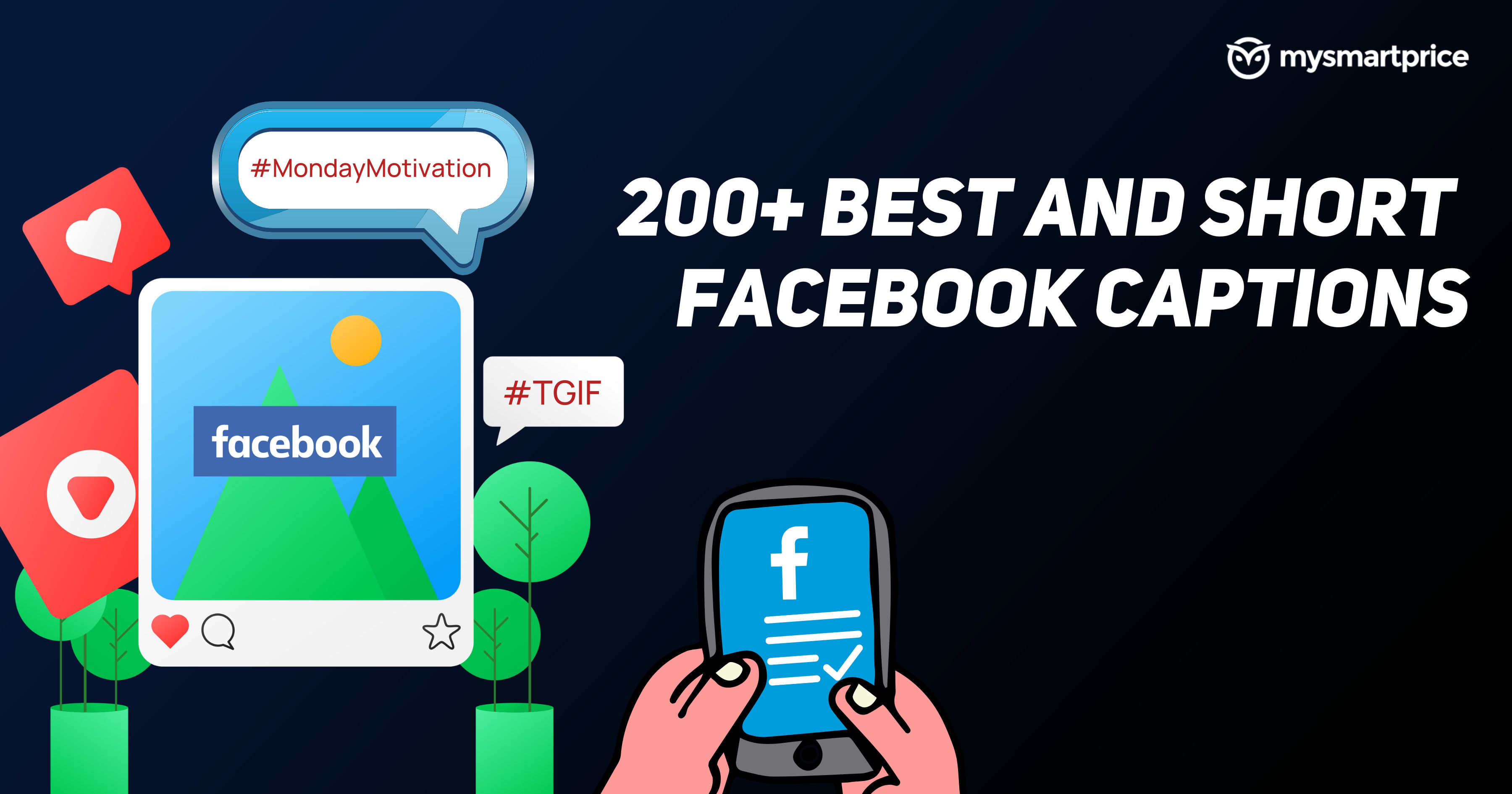 Facebook Caption Ideas: 400+ Best, Cool and Short FB Captions for Profile  Picture, Selfie and Post - MySmartPrice