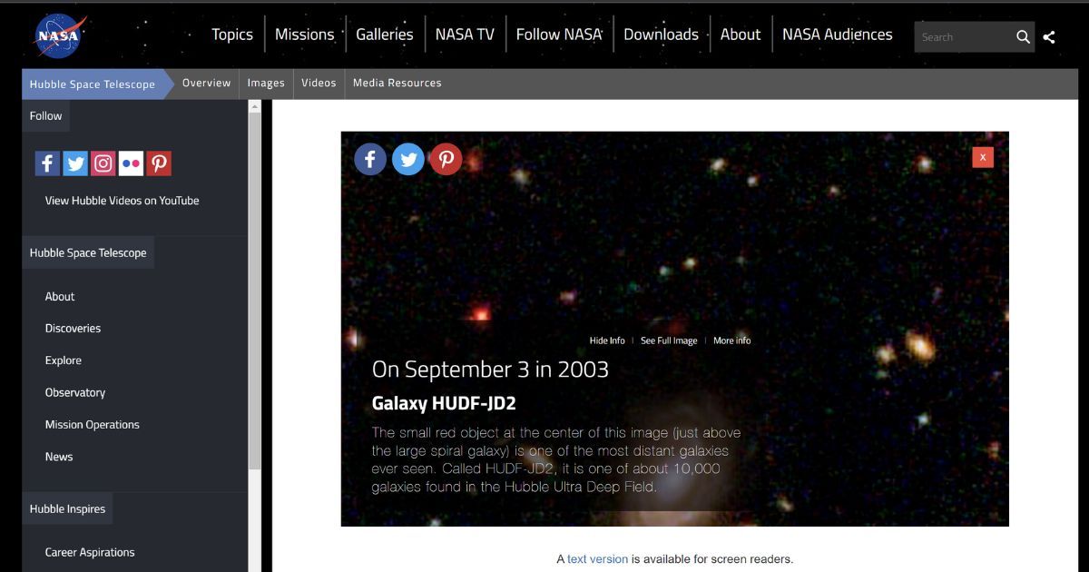 Find Out What Did Hubble See on Your Birthday