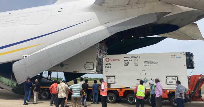 OneWeb satellites arrive in India OneWeb satellites arrive in India