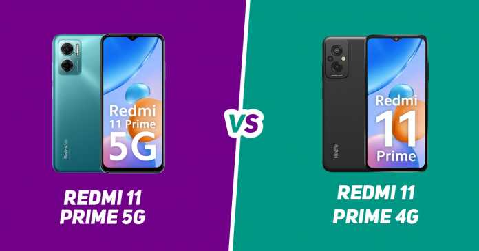 Redmi 11 Prime 5G vs Redmi 11 Prime 4G
