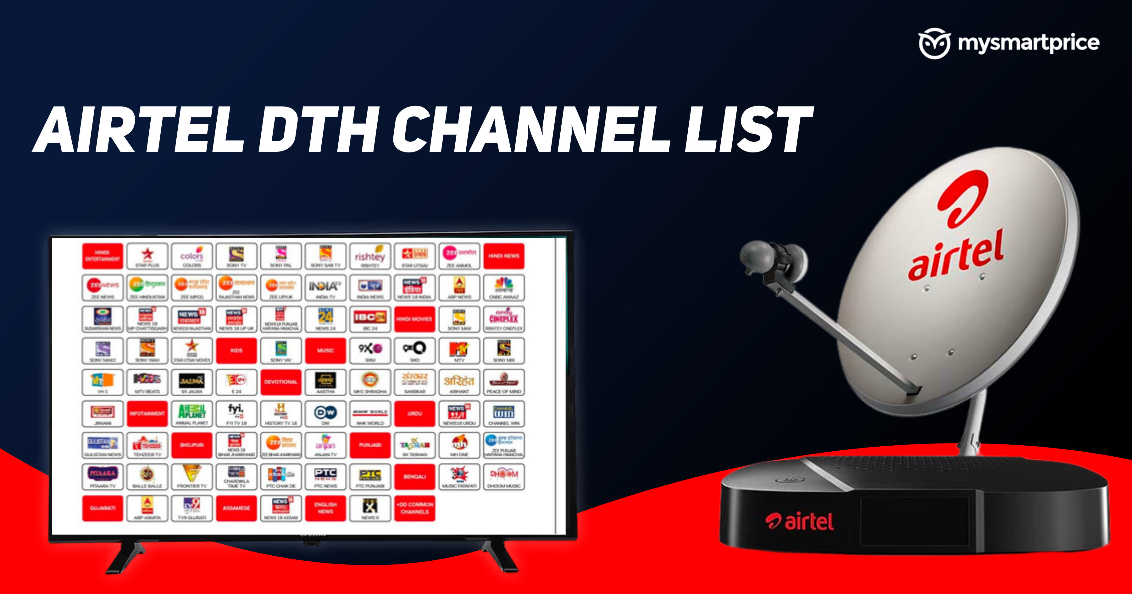 Airtel DTH Channel List 2023: List of Full Airtel DTH Channels, Prices, Channel  Numbers, and More - MySmartPrice