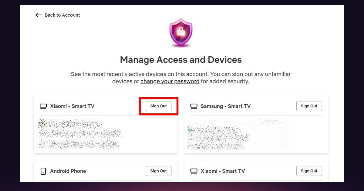 Netflix manage access and devices 3