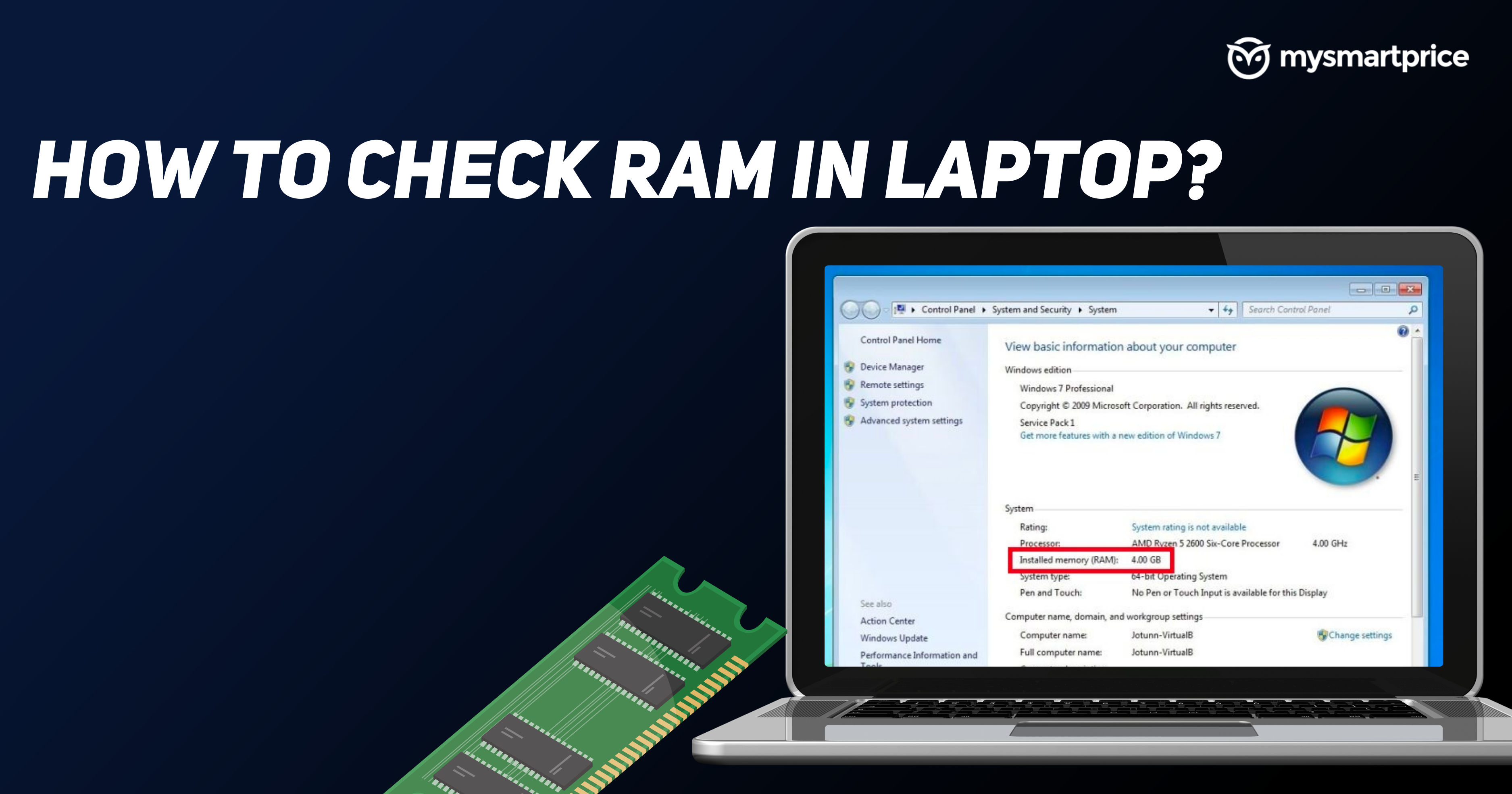 how to check what kind of ram sticks i have