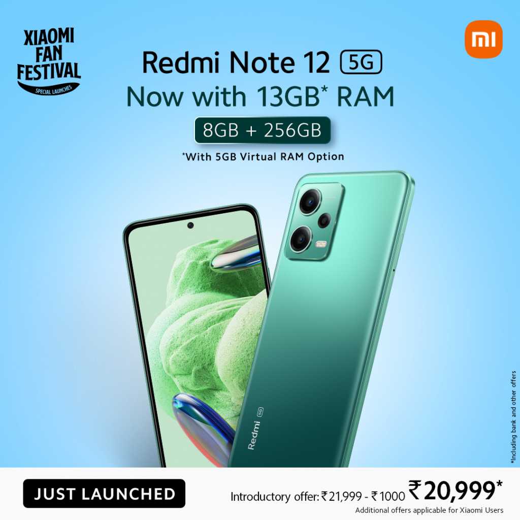 Redmi Note 12 5G with 8GB RAM, 256GB Storage Variant Launched: Price in  India, Specifications – Droid News