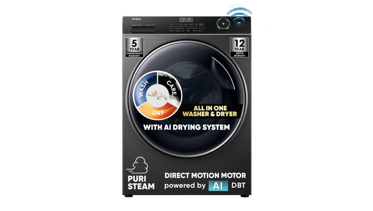 Haier 10.5 Kg Fully Automatic Front Load Washing Dryer HWD105-B14959S8U1