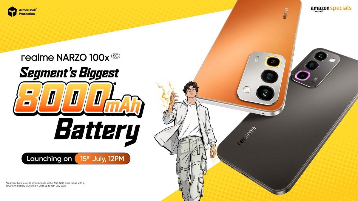 Realme Narzo 100x 5G Confirmed to Launch on July 15 With 8,000mAh Battery - Gear