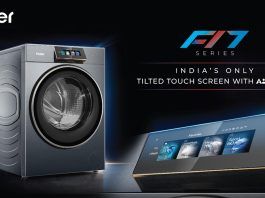 Haier F17 12kg Washer-Dryer With Tilted Touchscreen and AI Wash Launched in India