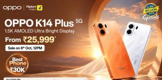 Oppo K14 Plus Launched in India With 8,000mAh Battery, 144Hz AMOLED Display at Rs 29,999