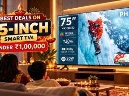 Massive Screen, Shocking Prices: Top 75-Inch Smart TVs Under ₹1 Lakh