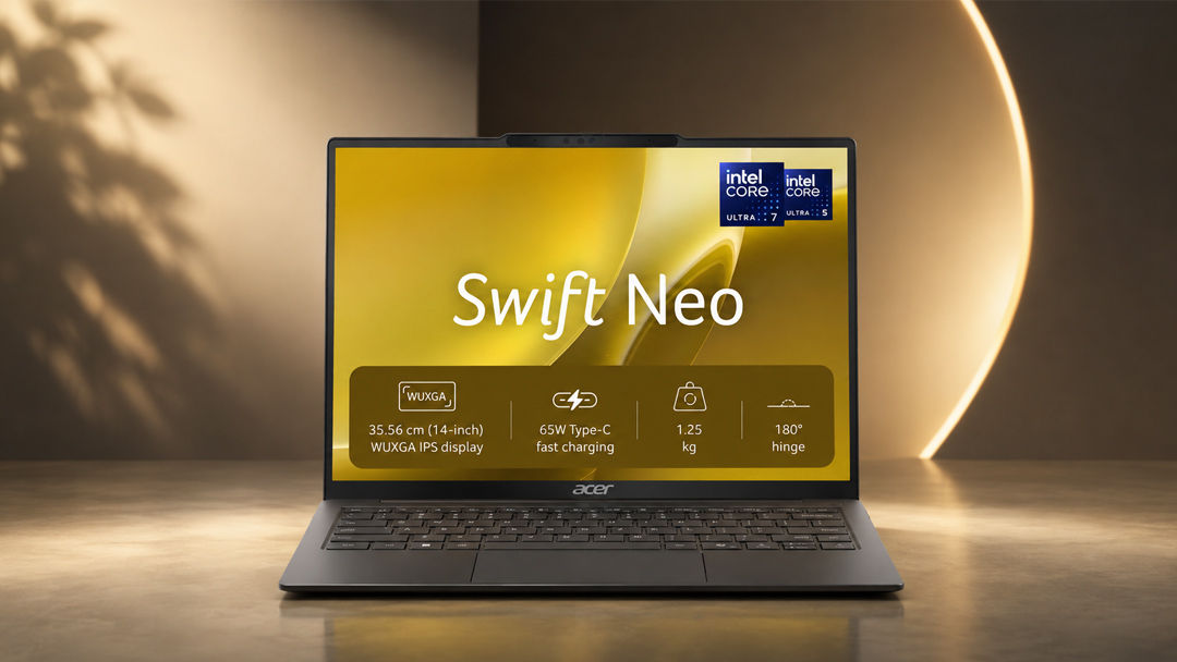 Acer Swift Neo AI Laptop Launched in India With Intel Core Ultra Processors