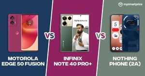 Motorola Edge 50 Fusion vs Infinix Note 40 Pro Plus vs Nothing Phone 2a MySmartPrice