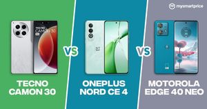 TECNO CAMON 30 vs OnePlus Nord CE 4 vs Motorola Edge 40 Neo MySmartPrice